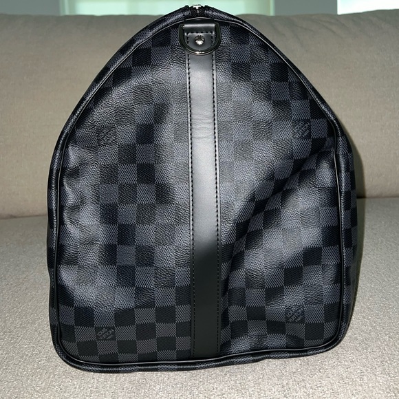 LIKE NEW Louis Vuitton ✩ Keepall Bandoulière 55 in Damier Graphite - Picture 11 of 16